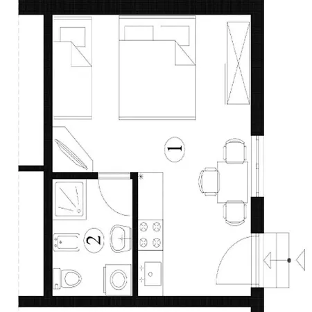 Studio-apartment In Der Naehe Des Zentrums Von
